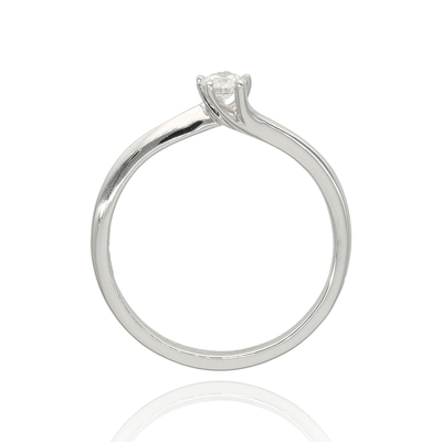 Fehér arany gyűrű 53-as méret (B41407)